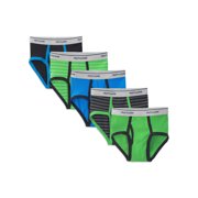Boys' Stripe and Solid Briefs, 5 Pack